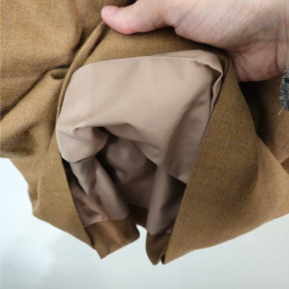 J.Crew Wool Blend Tan Sidewalk Skirt Size 6 Small Elastic Waist Pockets Pull On - Picture 4 of 6